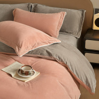 南通秋冬高级感婴儿绒床上用品A类母婴级德芙绒牛奶绒四件套_868