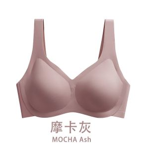 宽肩带乳胶内衣女无钢圈小胸聚拢收副乳文胸罩