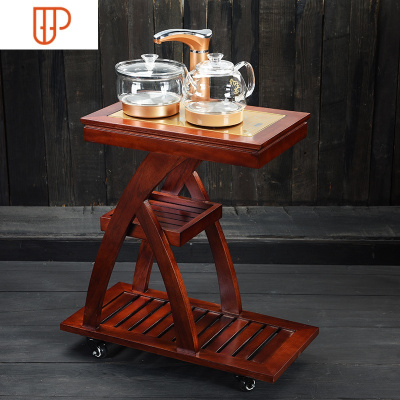 花梨移动茶车实木茶台功夫茶具简易茶盘家用套装电磁炉小茶水柜桌