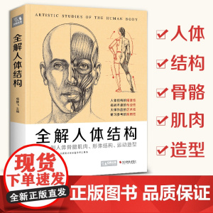 2020新书 全解人体结构艺用解剖学工具书素描书籍美术绘画sh
