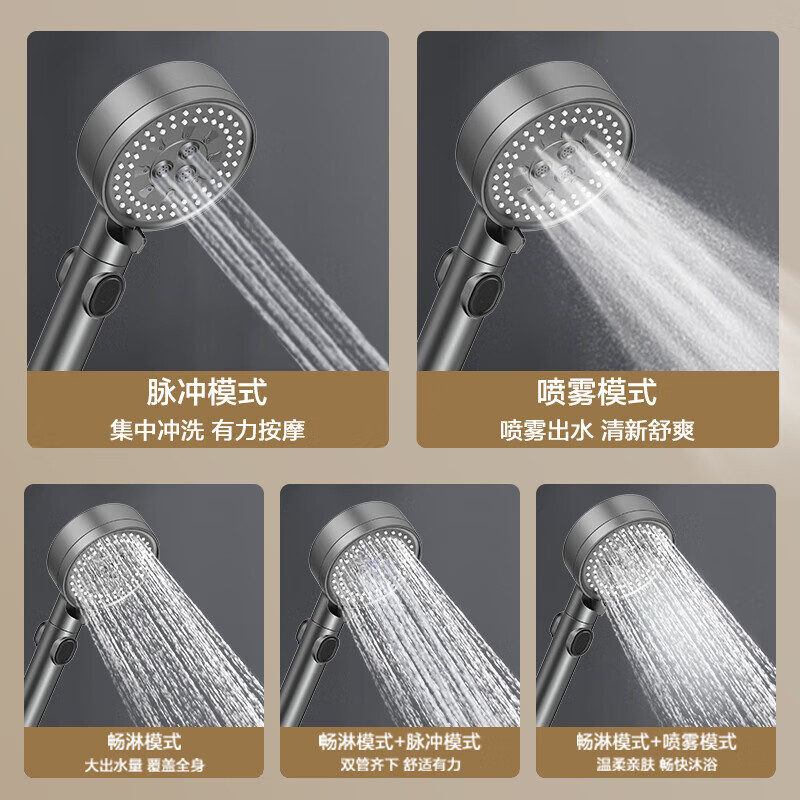 四季沐歌(MICOE)花洒增压沐浴花洒喷头套装淋浴喷头软管花洒套装手持花洒