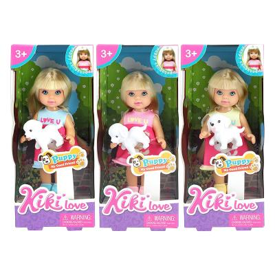 安丽莉美发娃娃小凯莉宠物玩具洋娃娃小号公主玩具（88028安琦琦萌宠出行）
