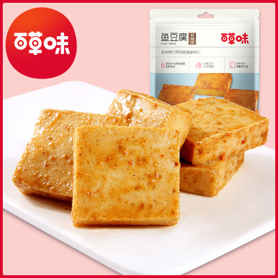 百草味（BE&CHEERY）鱼豆腐185gx2袋-豆干卤味鸡蛋干休闲零食小吃特产烧烤味185gx2袋