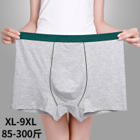 夏季全棉男士内裤宽松透气四角裤肥佬加大码中高腰红色青年平角裤