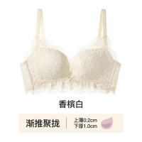莫代尔浪漫花卉蕾丝内衣女夏小胸聚拢显大舒适无钢圈防下垂文胸罩