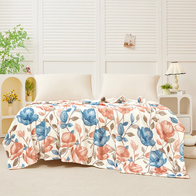 梦洁家纺[团购]法兰绒毯 拾花亲肤暖绒毯180*200cm