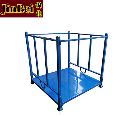 锦北仓库插管堆垛架巧固架堆叠冷库货架高架码垛架布料架折叠底板双拉杆1500*1500*1500mm