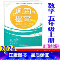 数学 五年级上 [正版]2024新版 巩固与提高 数学 五年级上册/5年级上 人教版 浙江教育出版社 小学单元期中期末综
