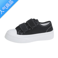 SUNTEK2022春季新款厚底小白鞋ins港风帆布鞋女学生魔术贴百搭chic板鞋