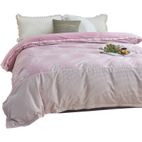 美帮汇冬天被套 加绒加厚珊瑚绒毛绒棉加绒毛毯被罩单件加厚单面绒法莱