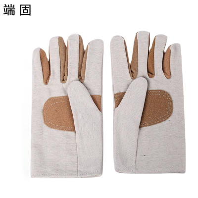 端固双层复合加内衬帆布掌心皮掌手套DG-7T/副