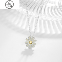 雏菊花朵纯银向日葵项链女森系网红锁骨链ins简约气质潮小众轻奢 JiMi