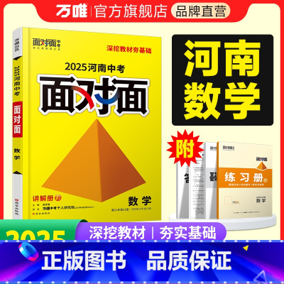 数学 河南省 [正版]2025河南数学面对面初三总复习全套资料七八九年级初三数学模拟题训练历年中真题卷辅导书资料万维教育