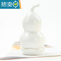 敬平多彩骨瓷葫芦牙签筒时尚牙签笼客厅家居摆件棉棒收纳酒店牙签罐 葫芦牙签-纯奶白色