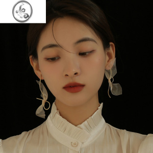 JiMi925银银针蝴蝶结耳环日韩风格气质INS网红风名媛时尚耳饰品女 一对