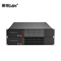 册视64路电话加1路百兆网络电话语音转光纤收发器CS-64P1ET对
