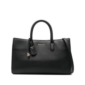 Michael Kors单肩斜挎小方包女款真皮材质简约时尚短链条手提包 BLACK