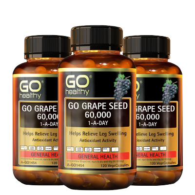 GoHealthy高之源葡萄籽60000mg120粒3瓶新西兰进口