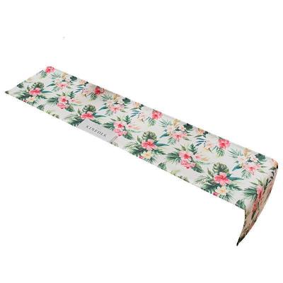 家柏饰(CORATED)北欧INS棉麻布艺茶几电视柜长条客厅餐厅餐桌布盖巾桌旗叶 芭蕉与花防水款 35*180cm