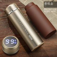 家柏饰(CORATED)智能紫砂内胆保温杯男士女紫砂杯泡茶杯水杯子 香槟金