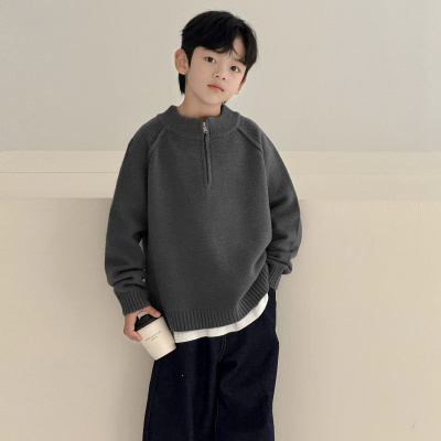 男童毛衣冬季儿童加厚线衣秋冬新款中大童装冬装针织衫上衣潮