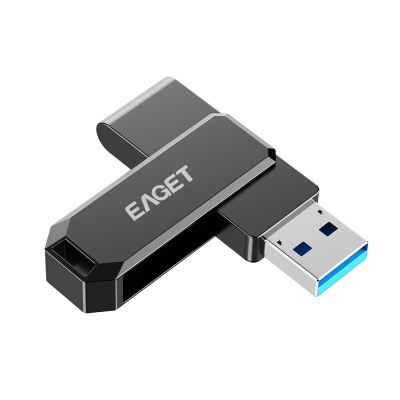 忆捷(Eaget) HF66 USB3.2 U盘 高速全金属360度旋转优盘 64GB