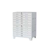 乙壬底图柜工程资料图纸柜0号1号抽屉柜文件柜地图柜菲林柜图纸收纳柜1号双节1000*700*1200 灰白色
