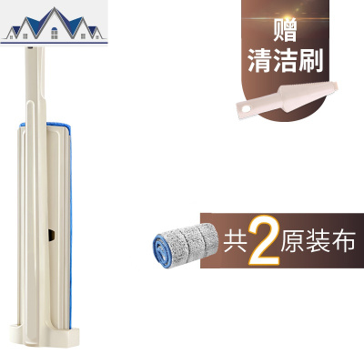大号免手洗平板拖把42cm家用干湿两用地板瓷砖懒人拖地拖墩布旋转 三维工匠