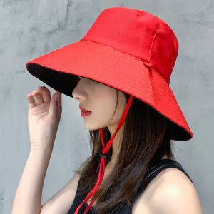 渔夫帽女防晒双面韩版潮遮阳夏季大檐太阳帽子