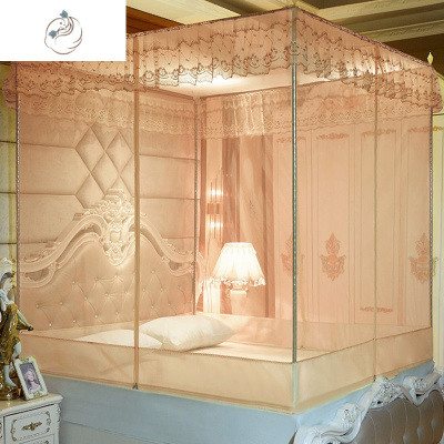 蚊帐新款双人家用加密帐纱加粗支架三开公主风1.5m1.8米1.2新款B玉色1.7米高-T型门1.8米舒适主义蚊帐新款B玉色1.7米高-T型门1.8米宽x2.0米长
