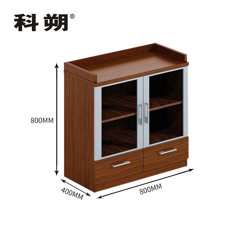 科朔 文件柜茶水柜两门柜资料柜木质办公室茶水柜KS-0808R