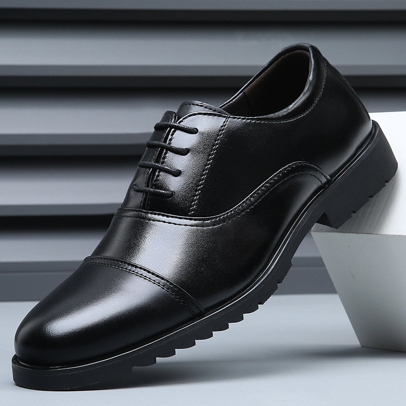 高档洞洞皮鞋男士真皮透气商务正装三接头工作皮鞋凉鞋镂空男鞋子