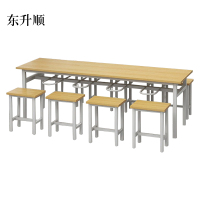 东升顺餐桌8人学校食堂小吃店快餐桌椅饭堂防火板桌2200*600*750