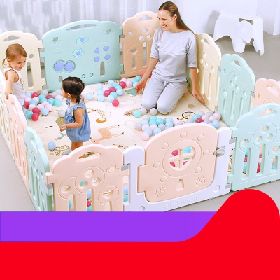 智扣婴儿游戏围栏宝宝爬行垫学步护栏室内儿童栅栏家用游乐场奇幻城堡（10+2）