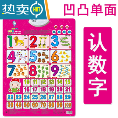 早教启蒙有声挂图学汉字儿童益智早教玩具认知卡看图识字发声墙贴真智力