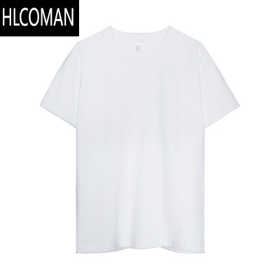 HLCOMAN300gt恤美式宽松纯色不透厚实圆领打底男女短袖T