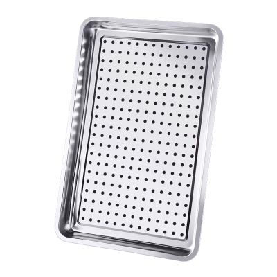 不锈钢带孔蒸盘60*40*4.8cm/个
