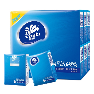 维达(Vinda)超韧手帕纸小包随身装4层54包餐巾纸面巾纸迷你便携式纸巾