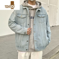 YANXU日系浅色水洗牛仔外套男高街ins潮牌港风复古学生休闲夹克情侣装