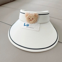 防紫外线儿童防晒帽夏女童空顶太阳帽网纱透气男童遮阳帽宝宝帽子