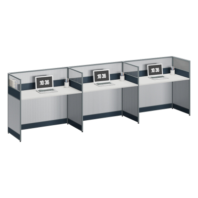 臻远ZYGW-026职员桌办公桌屏风工作卡位 直排三人位