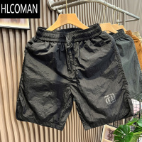 HLCOMAN冰丝短裤男夏季速干潮牌宽松工作工装大码沙滩五分裤休闲运动裤子