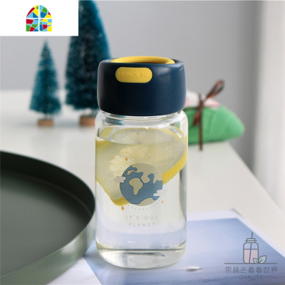 创意小巧型玻璃杯ins风个性便携迷你水杯简约女学生清新 森系杯子 FENGHOU