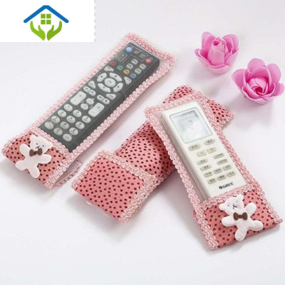 御蓝锦买一套赠一套-遥控器套遥控器保护套防尘罩电视遥控器保护套小熊粉色买一套赠一套-