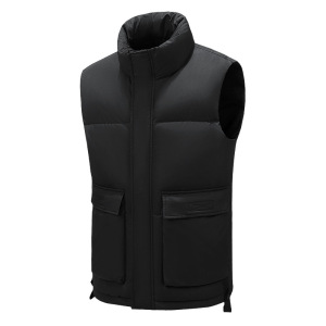 男装秋冬季立领外套羽绒马甲男加厚坎肩背心马夹可二开印