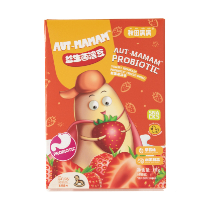 秋田满满益生菌溶豆草莓味18g儿童零食酸奶溶豆无添加食品6个月非手工自制材料儿童婴儿辅食无添加零食