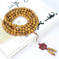 厂家批发柘木手串108颗佛珠念珠饰品挂件10MM男女情侣手链黄檀木送女朋友老婆情人节七夕生日礼物