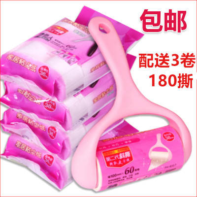 可撕式衣服粘毛器滚筒除尘纸刷毛去毛除毛刷呢子大衣滚刷粘尘纸_11