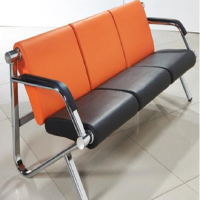 心业三人位钢架皮面椅XY-GPY2休息椅 此产品单件不出售批量请联系客服