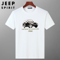JEEP SPIRIT男装短袖T恤衫圆领半袖夏季男士T恤宽松大码279030